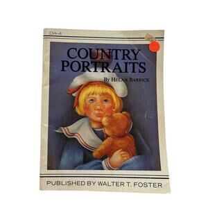 Vintage Country Portraits Art Instruction Booklet 1986 Helan Barrick Foster Art